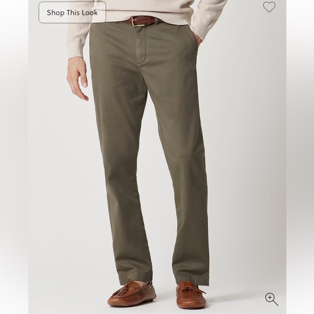 Men's J. Crew Olive Straight-Fit Chino Pants